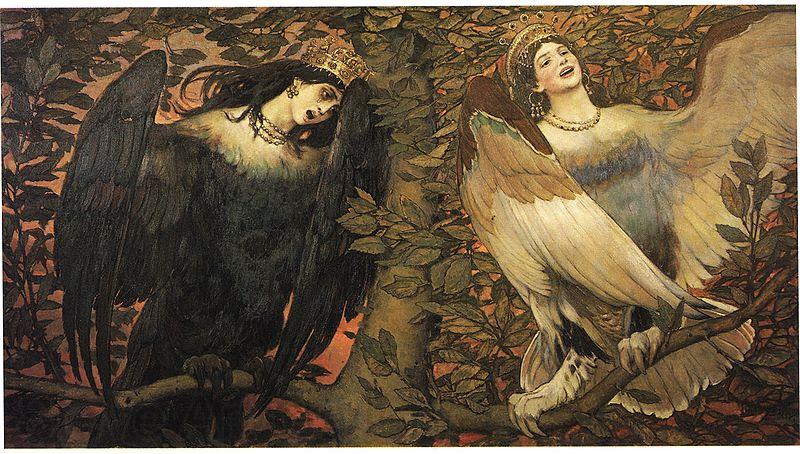 Viktor Vasnetsov Birds of Joy and Sorrow Germany oil painting art